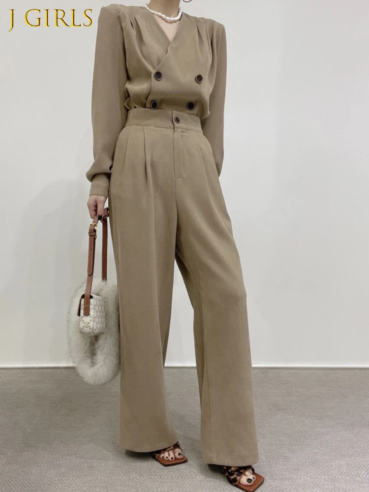 

Casual Slim Solid Two Piece Set Women V Neck Long Sleeve Coat High Waist Fashion Skirt Women's Set Autumn Style 2022 New