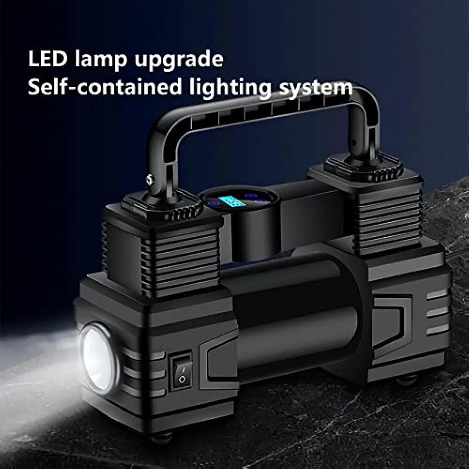50L/m Double cylinder Car Air Pump wired car tire inflator for truck Portable air compressor,portable tire pump