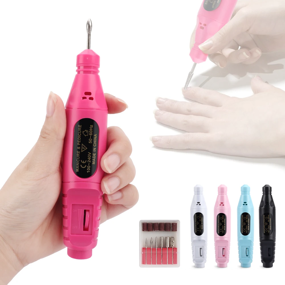 

Mini Electric Nail Drill Machine Polish Grinding Nail Art Manicure Tool Pedicure Sander Nail Drill File Nail Drillling Pen Sets