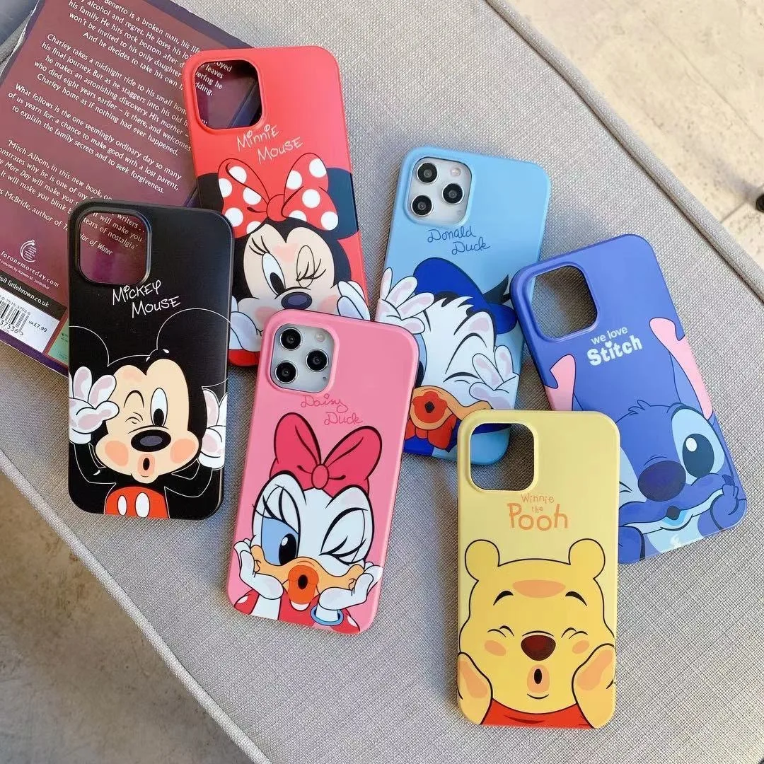 

BanDai Mickey Cartoon Phone Cases For iPhone 13 12 11 Pro Max Mini XR XS MAX 8 X 7 SE 2022 Couple Soft Silicone Cover Gift