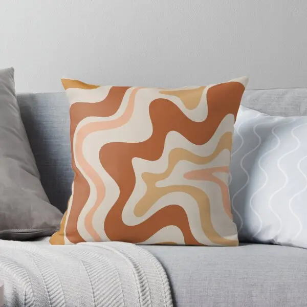 

Liquid Swirl Retro Modern Abstract In Ea Printing Throw Pillow Cover Bed Waist Decorative Case Decor Pillows not include