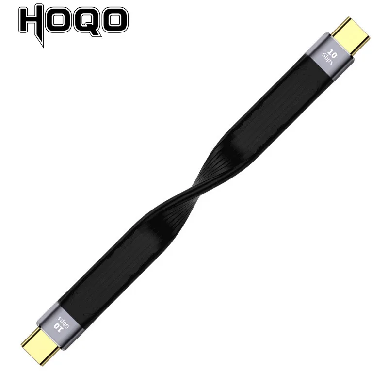 

Ultra-short USBC soft Cable, USB C FPC Thunderbolt 4 USB4.0 PD 100W Quick Charge 8K Video 40Gbps for SSD eGpu PowerBank