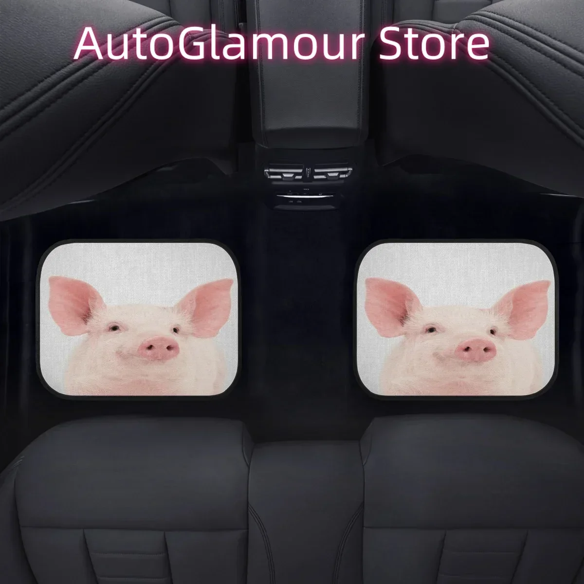 Фото Kawaii розовый поросенок автомобильный напольный коврик брендовый дизайн Высокое качество автомобильный ковер чехол грязеотталкивающий автомобильный коврик новый 2025 №3
