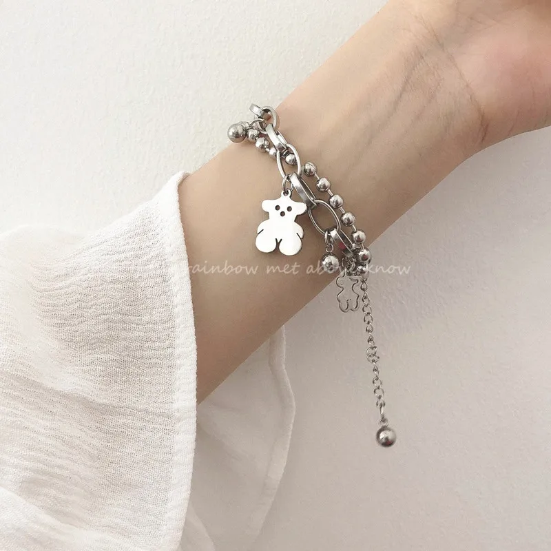 

Dainty Oval Paper Clip Chain Bracelet for Women Alloy Plated Simple Chunky Paperclip Link Classic Bracelets,Cute Minimalist