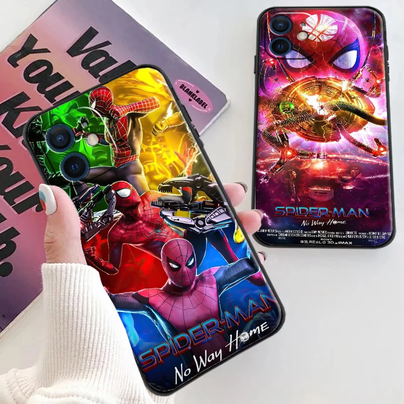 

US M-Marvel Spider Avengers Phone Cases For iPhone 7 8 SE2020 7 8 Plus 6 6s 6 6s Plus X XR XS MAX Carcasa Soft TPU Back Cover