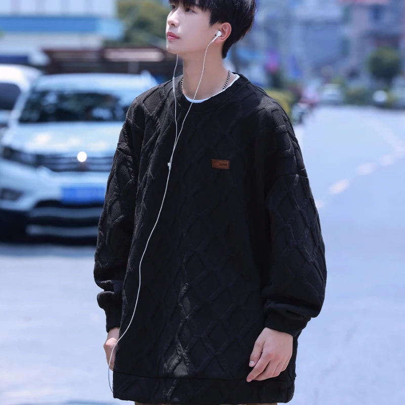 Осень-зима 2023 новые мужские свитера пуловер с объемным рисунком бриллиантов