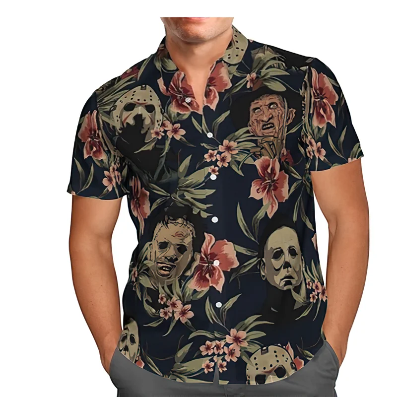 

Гавайские рубашки с лацканами для мужчин, модные 3D рубашки с коротким рукавом, пляжные Топы большого размера, футболки, блузка, летняя одежда, новинка