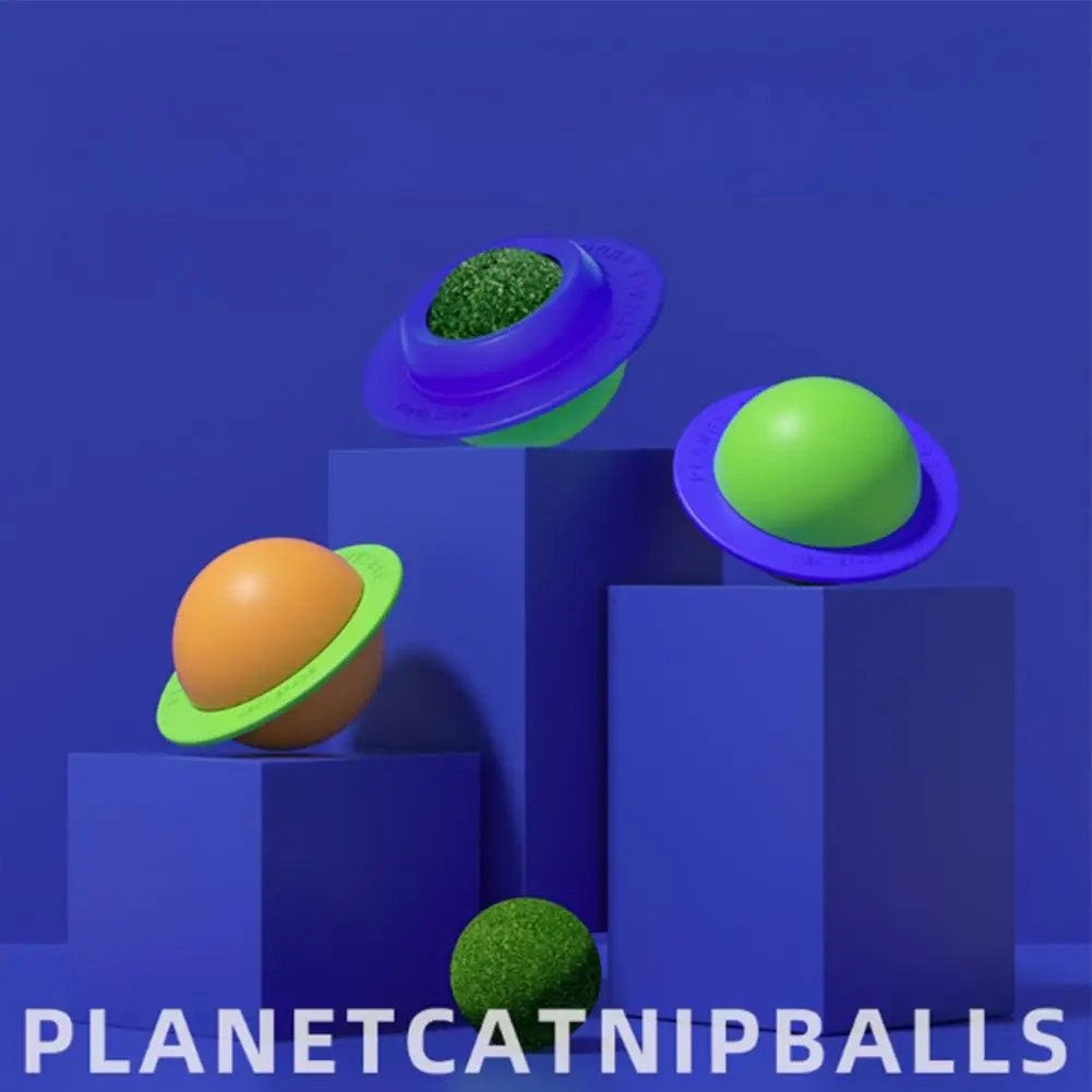 

Cat Happy Planet Catnip Ball Rotating Interactive Chew Toy Home Chasing Toy Products With Suction Cup