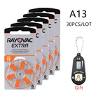 30 шт., батарейки для слухового аппарата Rayovac A13 13A 13 P13 PR48