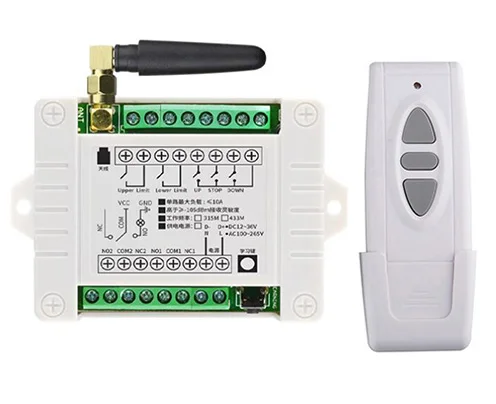 DC12V 24V 2CH Двигатель с дистанционным управлением Двигатель вперед назад вверх вниз Стоп Дверь Окно Занавеска Беспроводной переключатель TX RX Limited