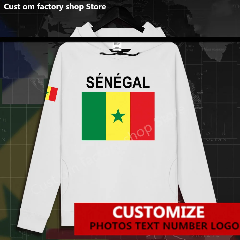 

Senegal SEN africa Senegalese Hoodie Custom Jersey Fans DIY Name Men Women High Street Fashion Hip Hop Loose Casual Hoodies