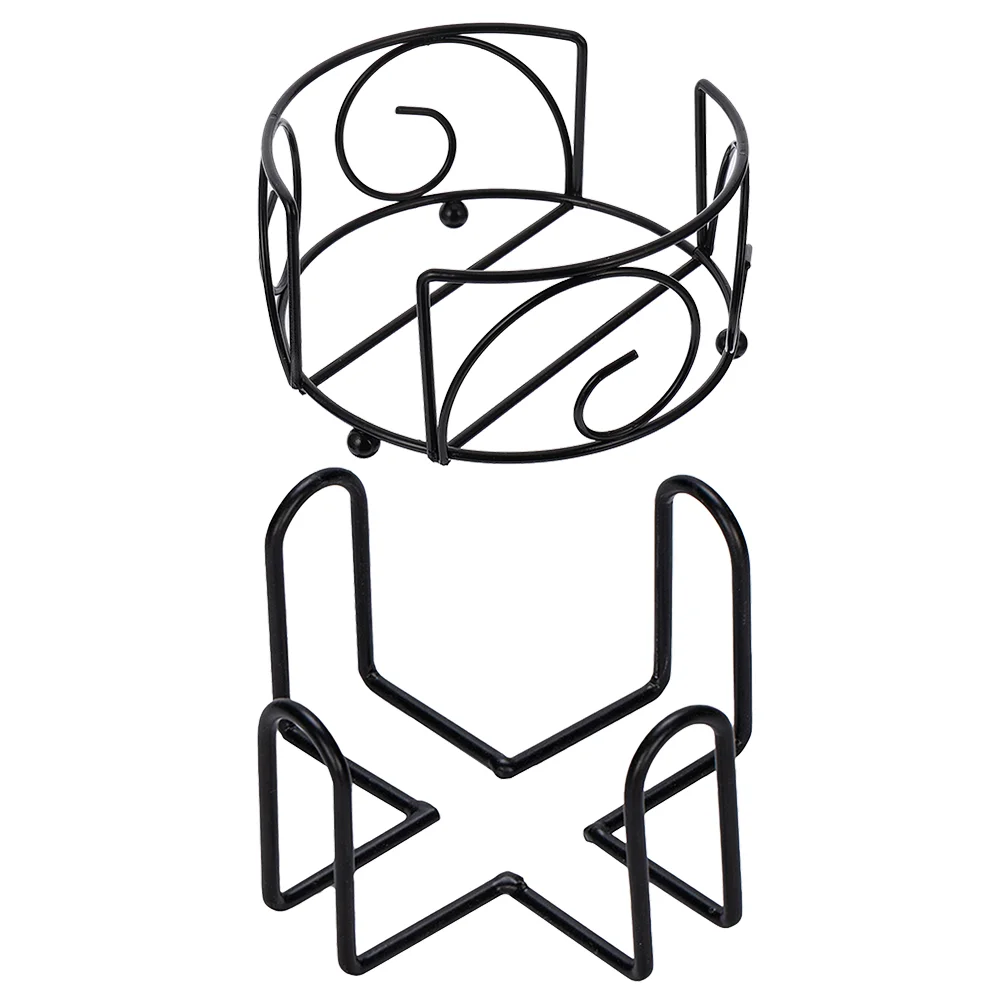 

Holder Coaster Iron Rack Kitchen Round Coasters Storage Square Organizer Cup Metal Housewarming Gift Wooden Gadget Simple Tray