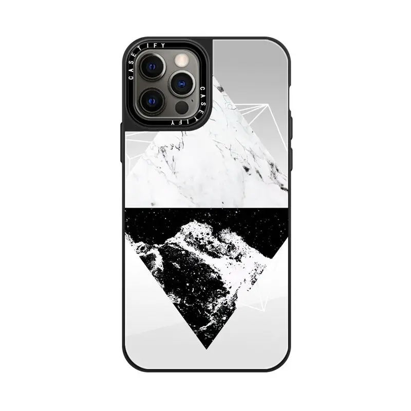 

CASETIFY Geometric Marble Mirror Case For Iphone 11 12 13 14 Pro Max 11 12 13 14 Pro XsMax XR X XS 6P 14 Plus Back Cover D0515