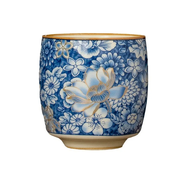 Ru Kiln New Gold Wanhua Персональная чашка Керамическая для чая Китайская домашняя Чашка