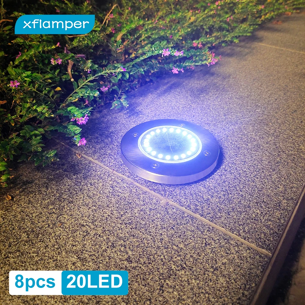 

8 шт./упаковка, водонепроницаемые уличные фонари на солнечной батарее