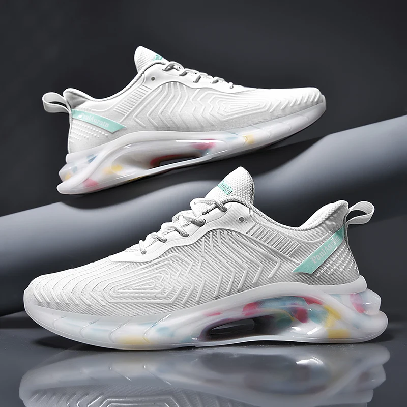 

Summer Trendy Fluorescent Running Shoes Men Chunky Sneakers Outdoor Breathable Sports Shoes Mesh Walking Shoes Zapatillas Hombre