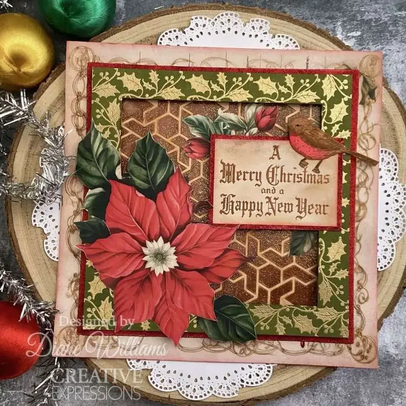 Винтажные рождественские штампы и трафареты фотографические украшения тиснение