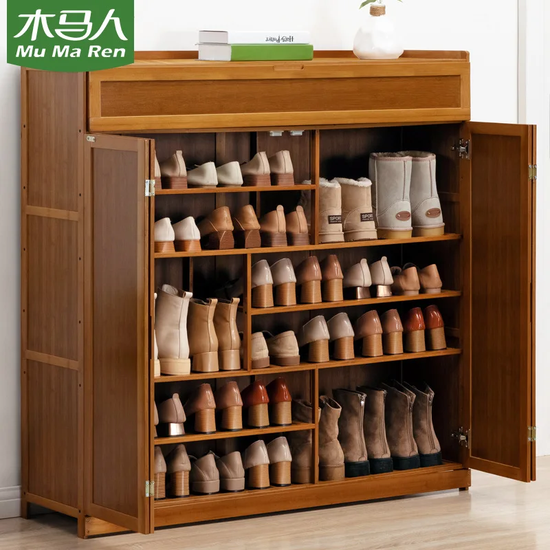 

Шкаф для обуви, простая Многоуровневая экономичная деревянная полка для хранения обуви, защита от пыли, без массива, для общежития
