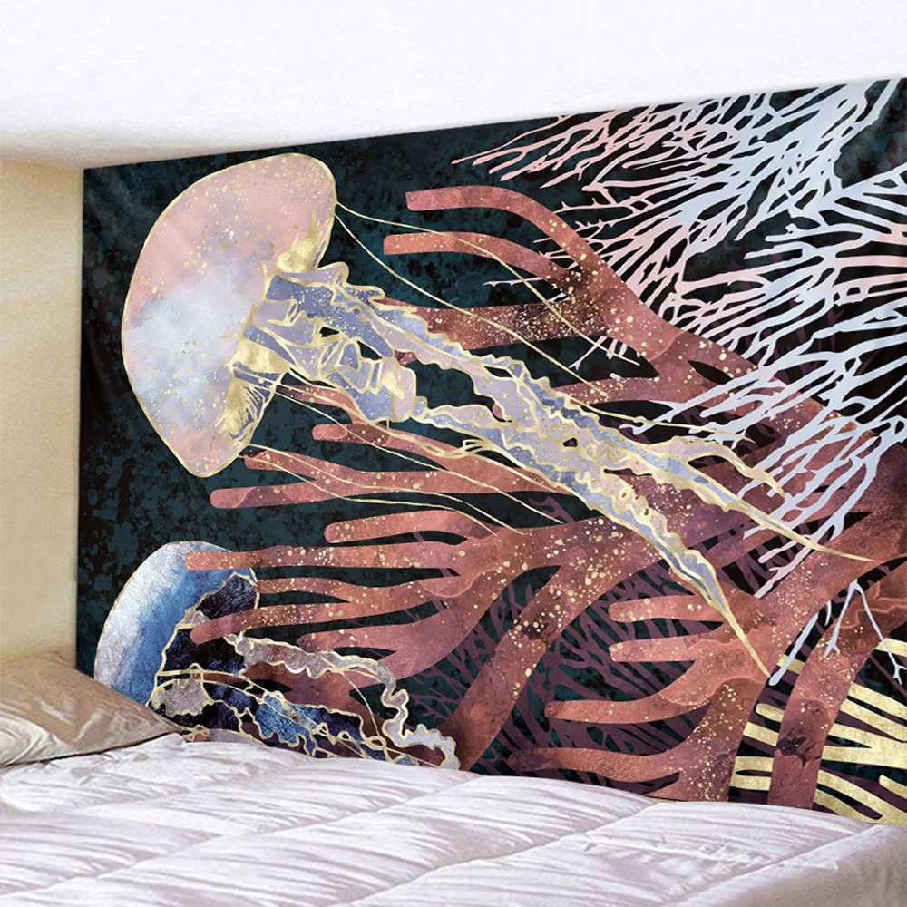 

Animal Whale Home Decor Tapestry Psychedelic Scene Wall Hanging Boho Decor Mandala Hippie Yoga Mattress Sheet