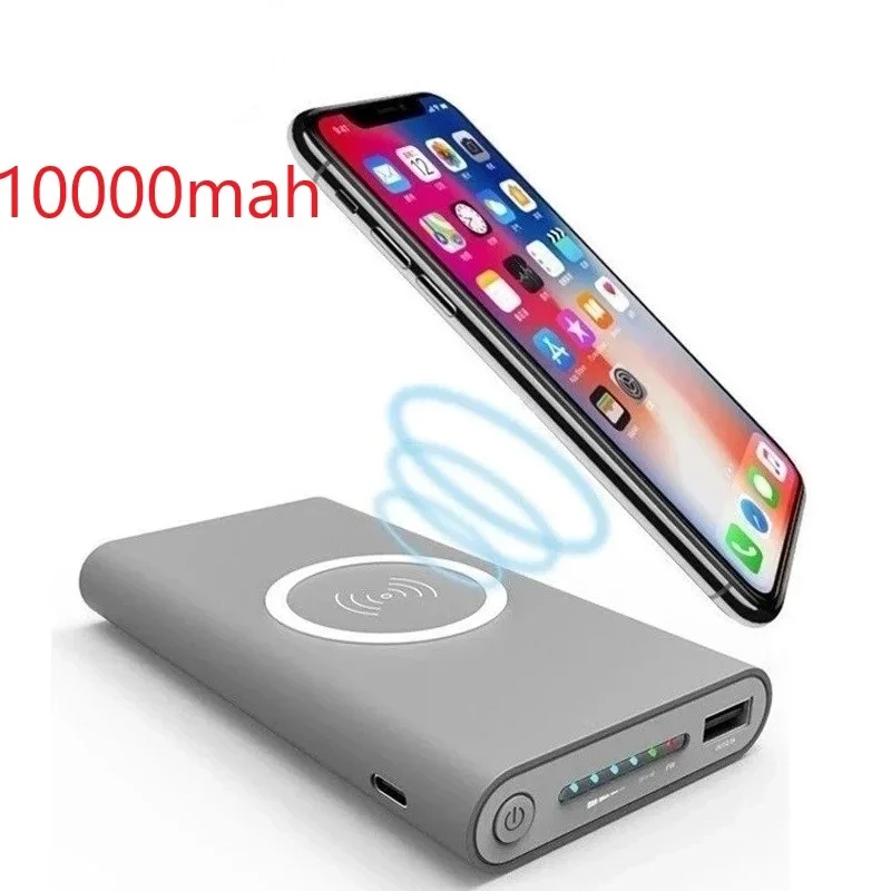 

10000mAh Wireless Charger Power Bank For xiaomi huawei Fast Charger Portable Powerbank Mobile Phone Charger For iphone Samsung