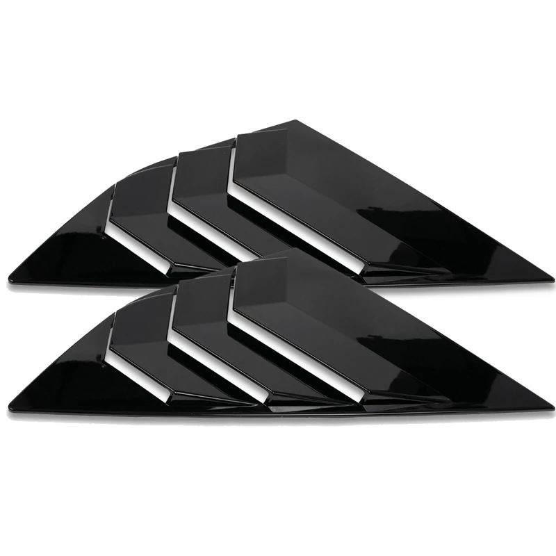 Глянцевая черная задняя боковая вентиляционная четверть оконная жалюзи детали