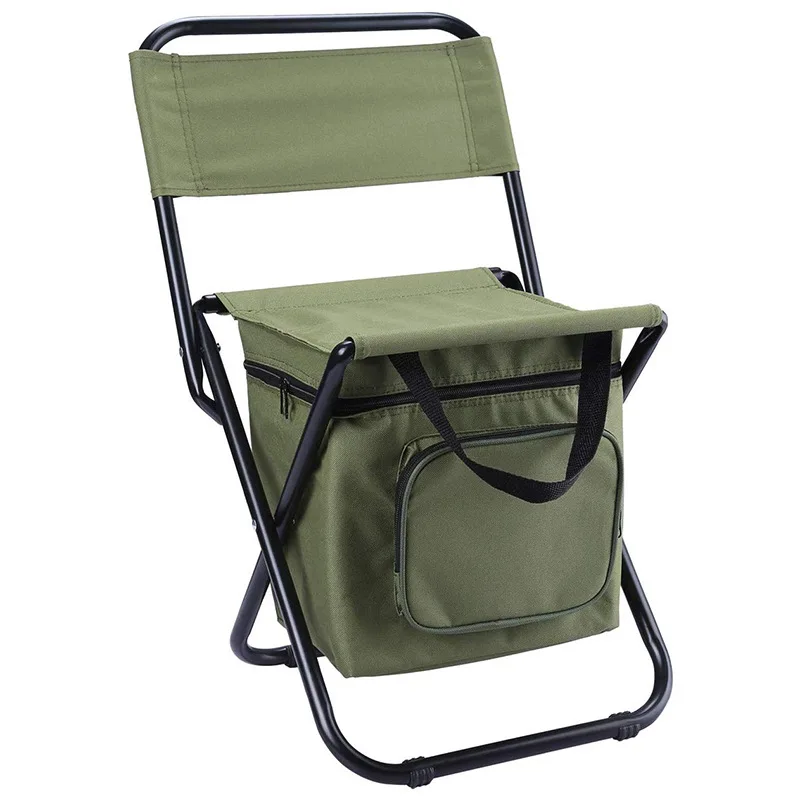 

outdoor Portable Detachable Backpack Folding Stool with Cooler Bag for Fishing Chair