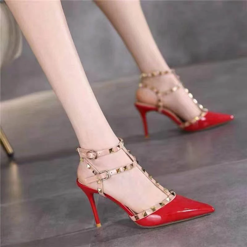 

Women Fashion Slip on Office Red High Heel Shoes Lady Classic Black High Quality Office Pumps Women heels