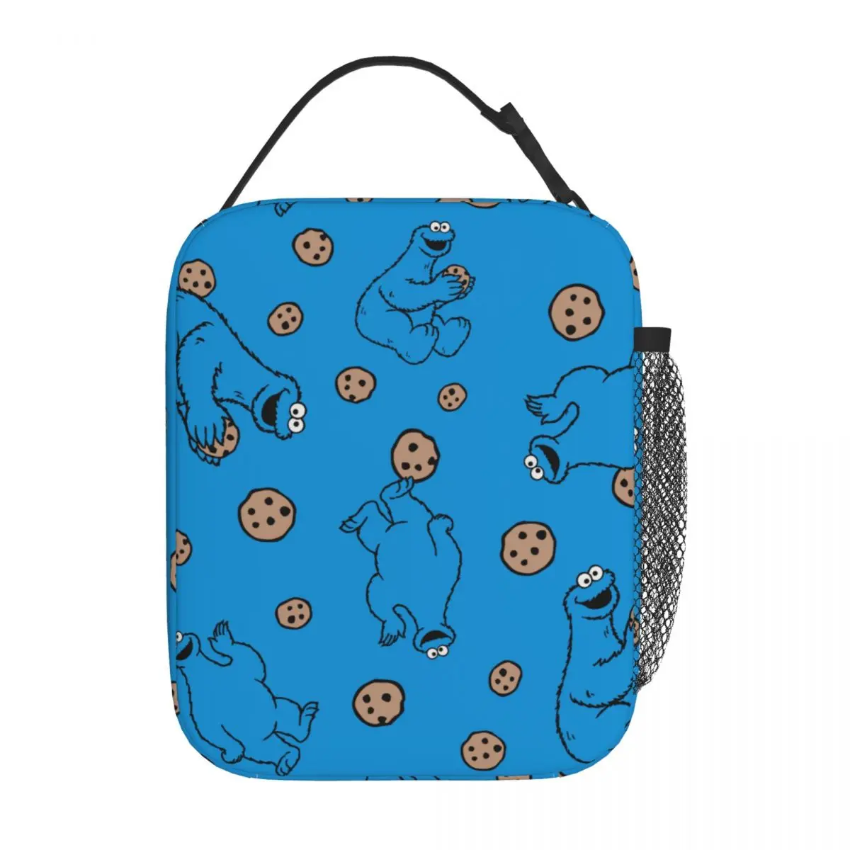 

Синяя изолированная сумка для ланча с изображением монстров и печенья, сумка-холодильник, мультяшная Герметичная сумка-тоут для ланча, сумка для бенто, школьный Пикник