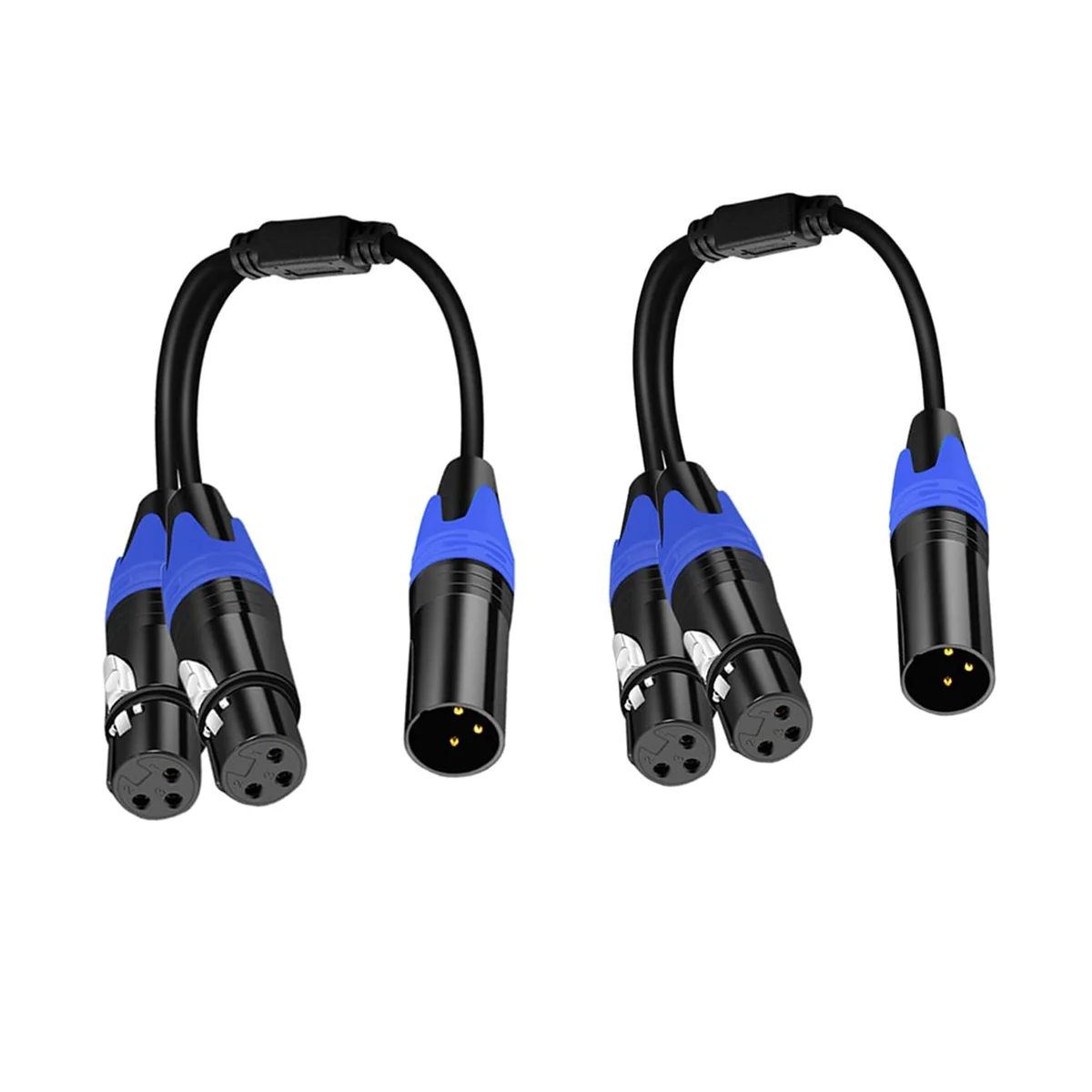 

1 штекер-2 гнезда XLR Y разветвитель микротелефонный кабель, 3Pin XLR штекер-двойной XLR Женский Y-образный разветвитель сбалансированное коридор (2 ...