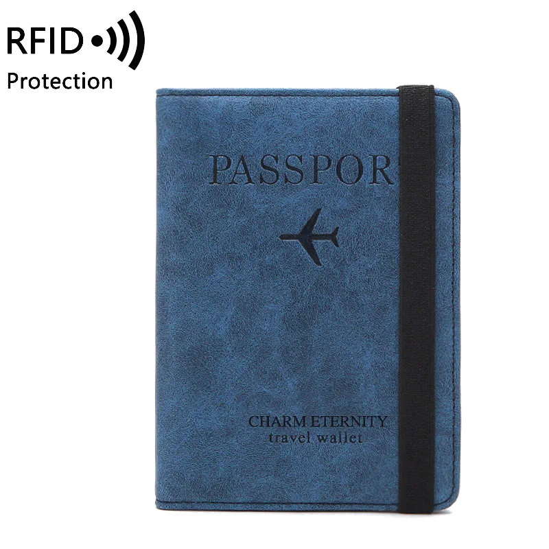 RFID Vintage Business Passport Covers Holder Multi-Function ID Bank Card PU Leather Wallet Case Travel Accessories For Women/Men