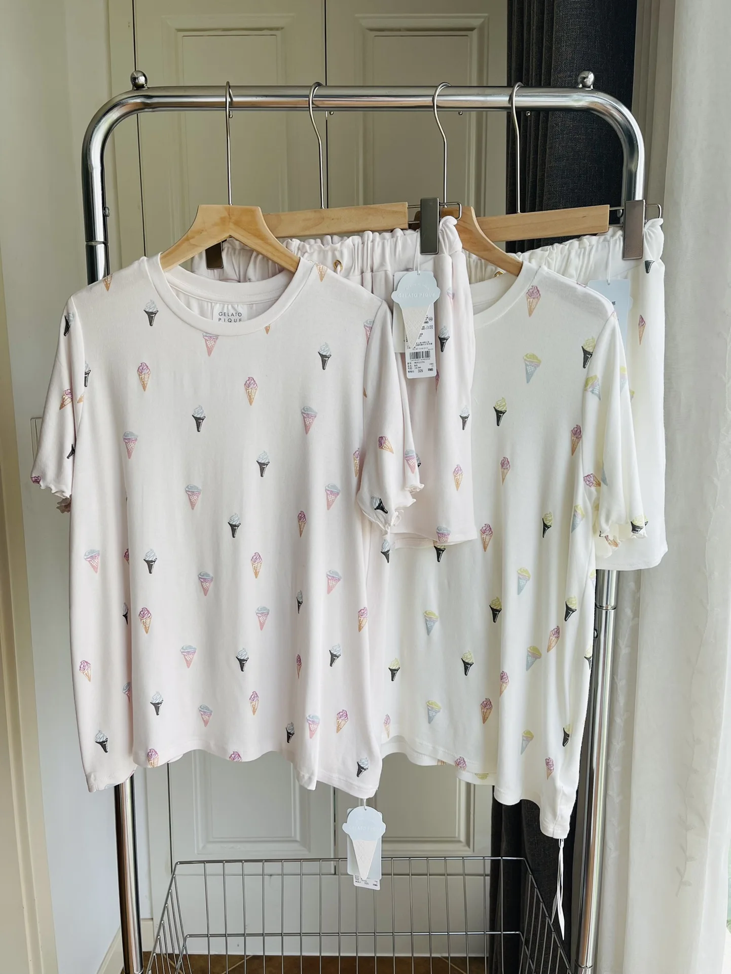 Room Wear Soft Short Sleeves Set Home Modal  Gelato Pique  Pijamas Women  Loungewear  Kawaii Clothes  Sleepwear