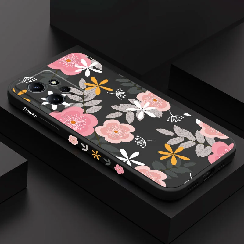 

Floral Leaf Phone Case For Xiaomi Redmi Note 12 11 11S 10 10T 10S 9 9S 8 7 Pro Plus 4G 5G Liquid Silicone Cover