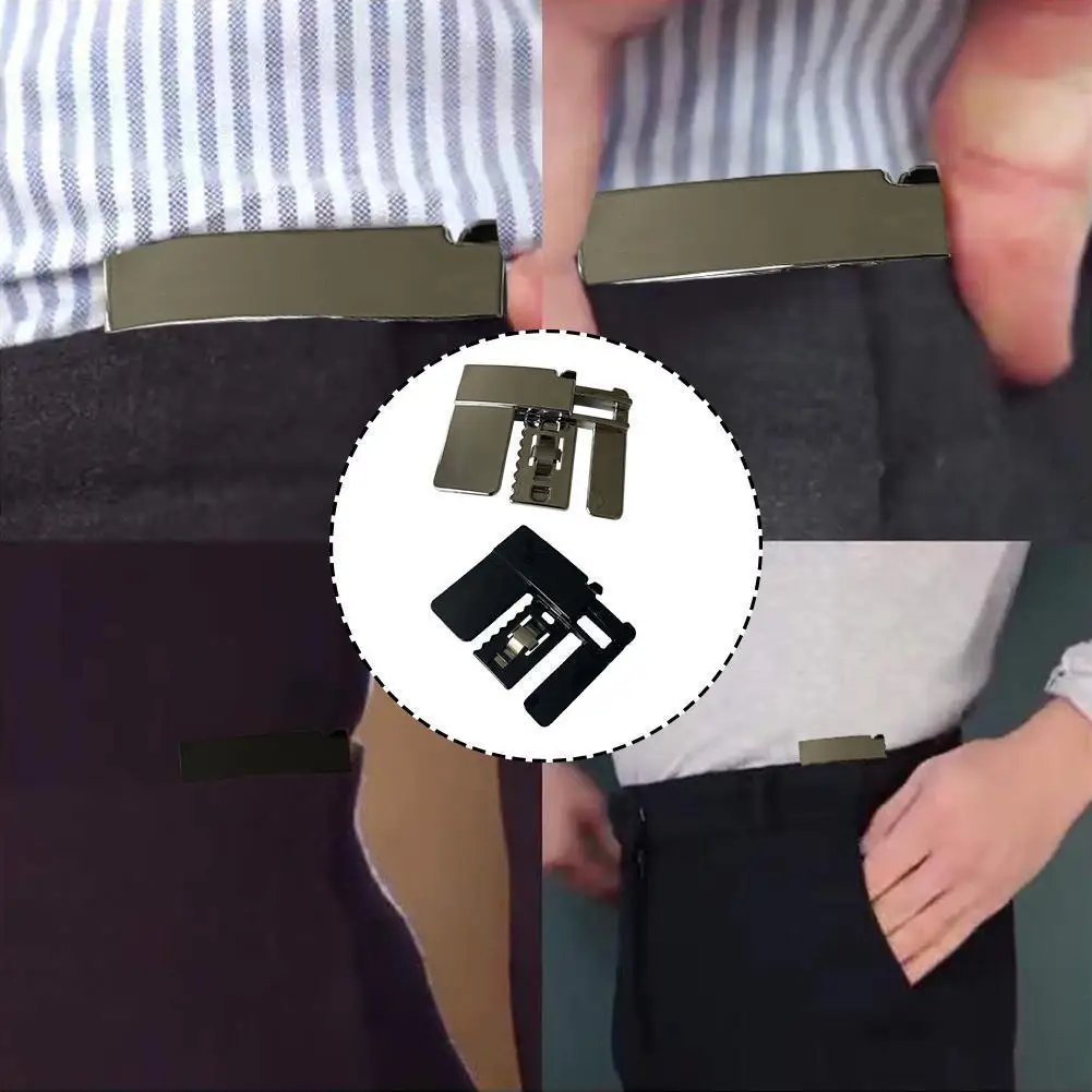 

Pants Waist Shrink Clip Unisex Waist Stretch Buckle Multi-function Belt Clip Folding Elastic Belt Buckle Clip Lazy Cordless Belt