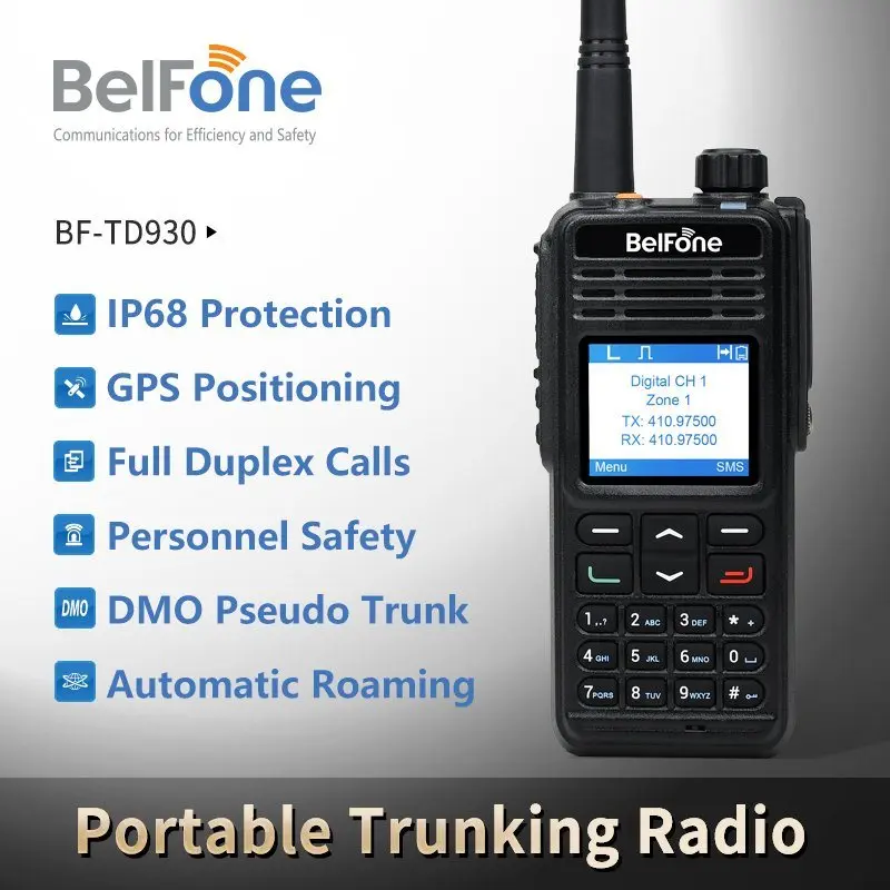 BelFone IP68 Водонепроницаемый DMR Портативный портативный профессиональный
