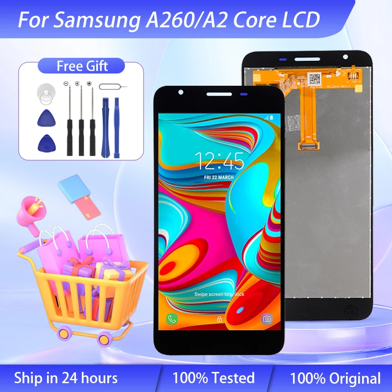 

Wholesale 5.0 Inch A260 Display For Samsung Galaxy A2 Core Lcd Touch Screen Digitizer Assembly A260F A260G Free Ship With Tools