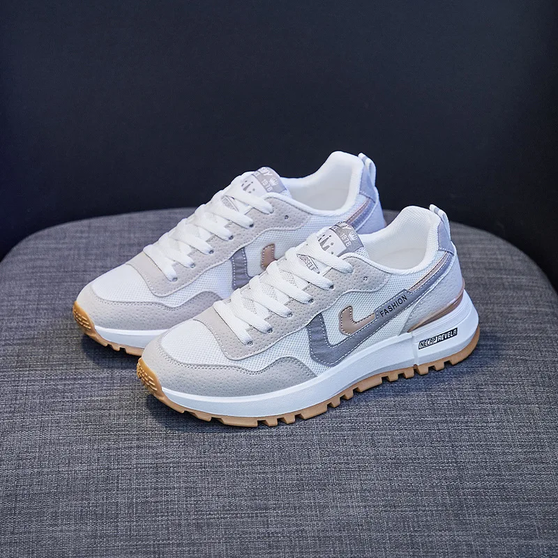 

Chunky Sneakers Women Female Fashion Sneakers Lace-up Basket Femme Dad Platform Breathable Mesh Sneakers for Women