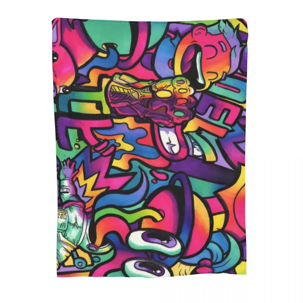 Сверхмягкое Флисовое одеяло каракули маркер C H A M E L O N