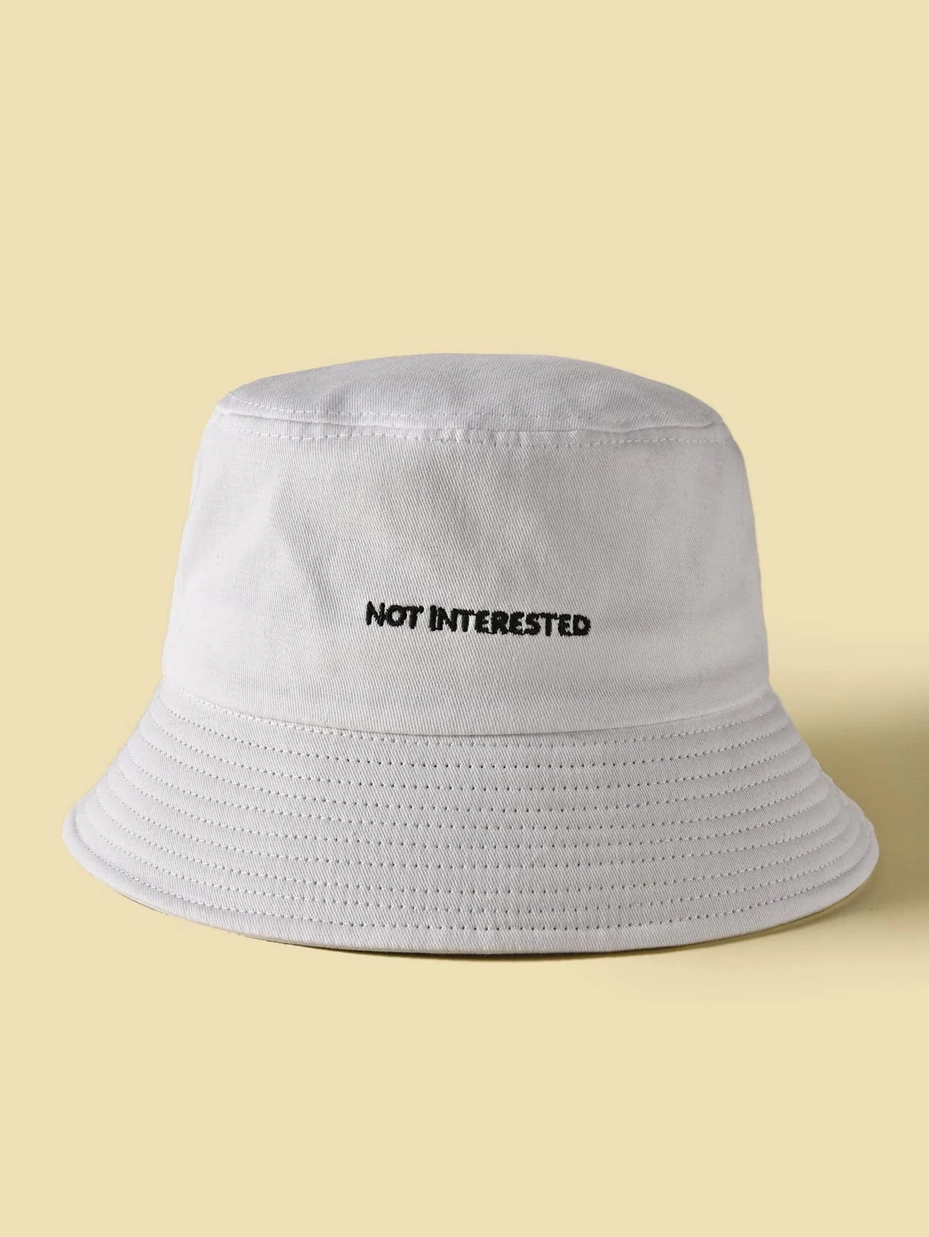 

Letter Embroidery Bucket Hat