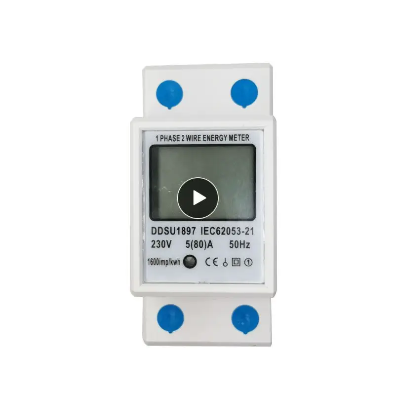 

Lcd Digital Display Energy Meter Two Wire Energy Electric Meter Kwh Electric Din Rail Wattmeter Power Consumption Ac 230v 50hz