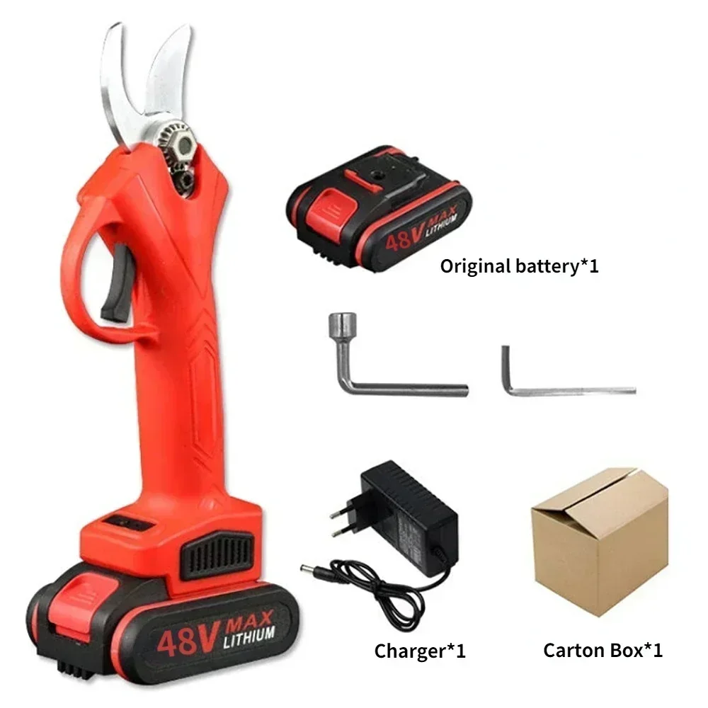 

48 В/88 В аккумуляторные электрические ножницы электрический бесщеточный секатор ножницы эффективный фруктовое дерево бонсай обрезка ветвей деревьев резак