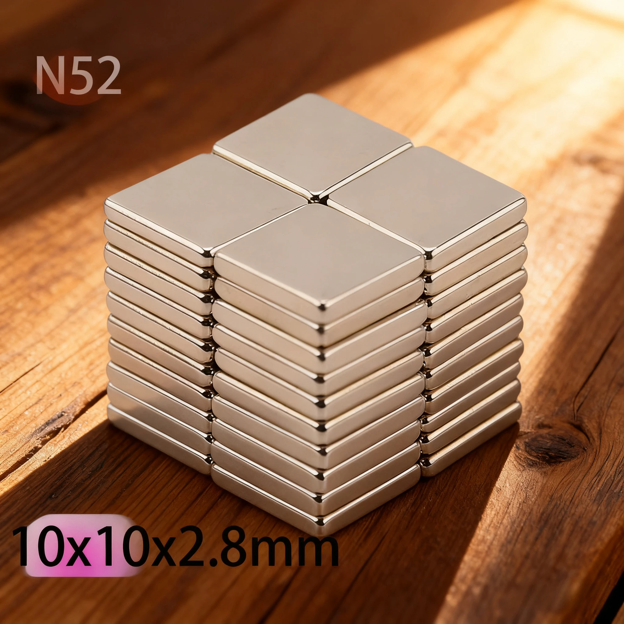 

N52 10x10x2 10x10x2,8 10x10x3 Стандартный магнитный неодимовый квадратный сильный магнит крошечная мощность поисковая планка промышленный мотор-генератор