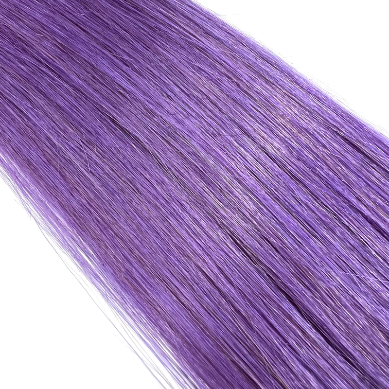 

100% Human Hair Cosplay Nano Ring Tip Remy Micro Beads Double Drawn Human Hair Extensions #Red #Grey #BURG #Pink #Blue #Purple