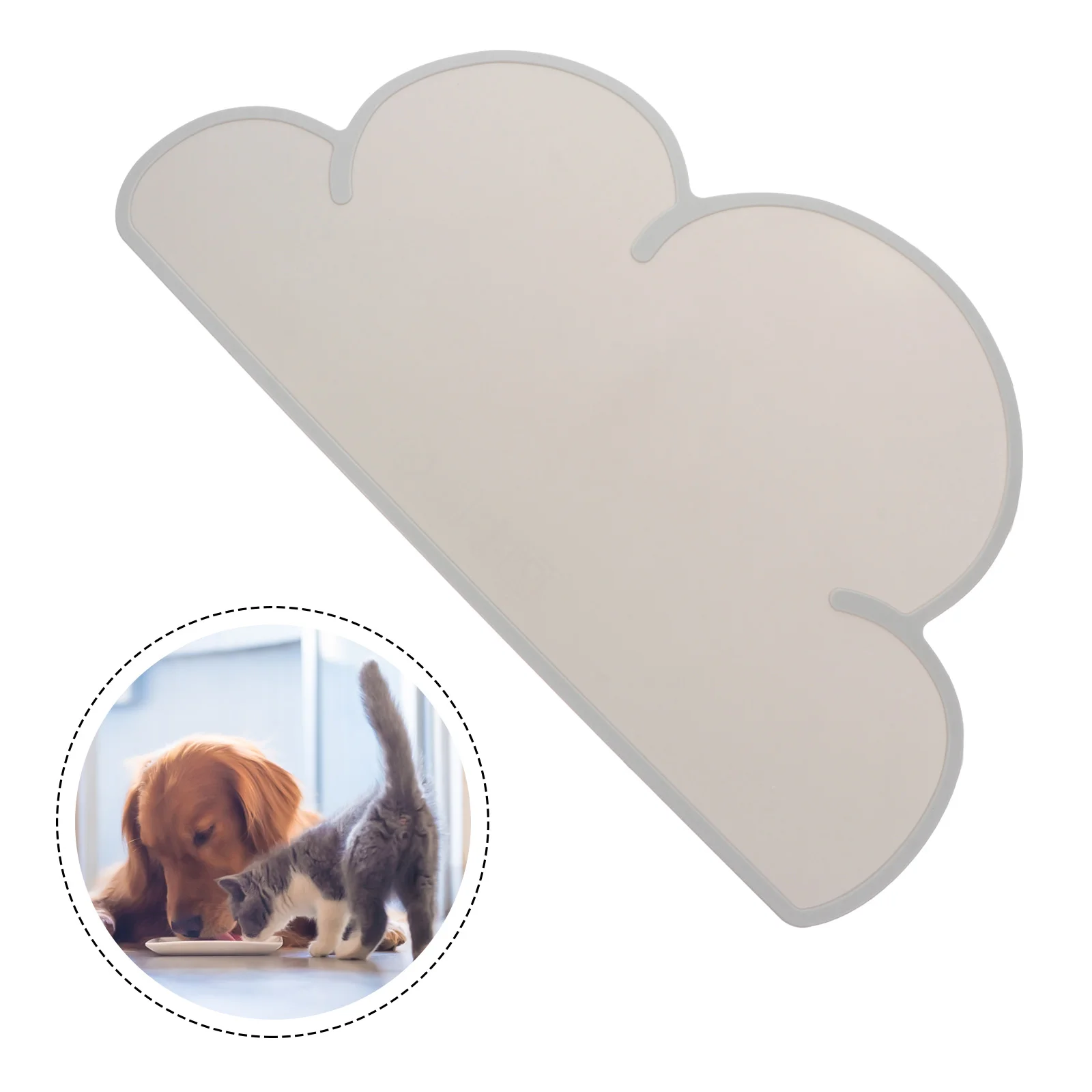 

Mat Dogcat Placemat Pet Bowl Silicone Tray Feeding Feeder Paddinner Litter Trapping Anti Eating Slow Water Dish Bowls Feed