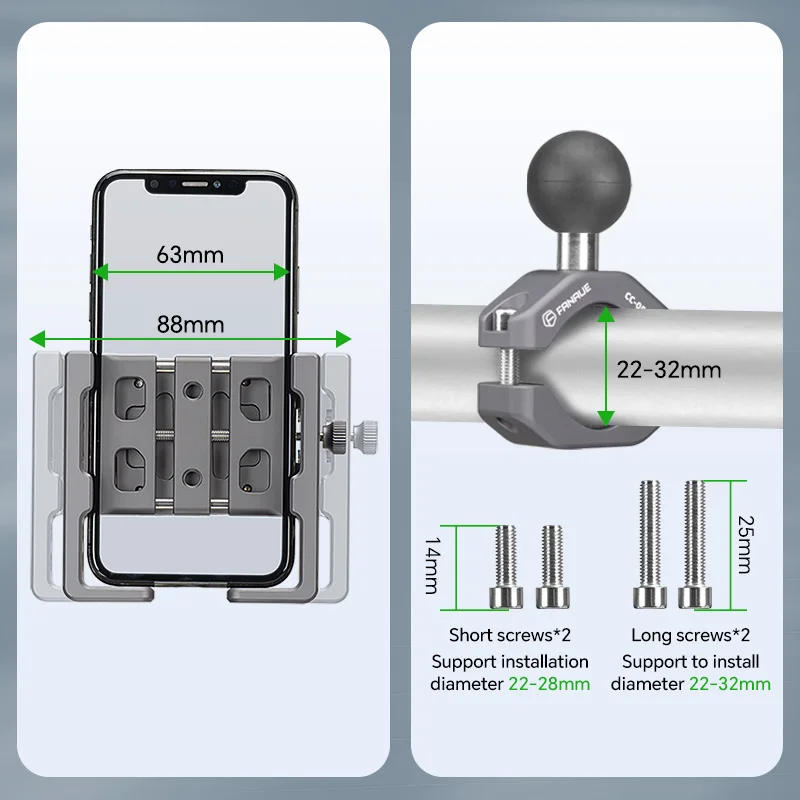 Мотоциклетный держатель для телефона FANAUE с антивибрационным устройством