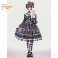 fairy lolita dress princess skirt punk print dress