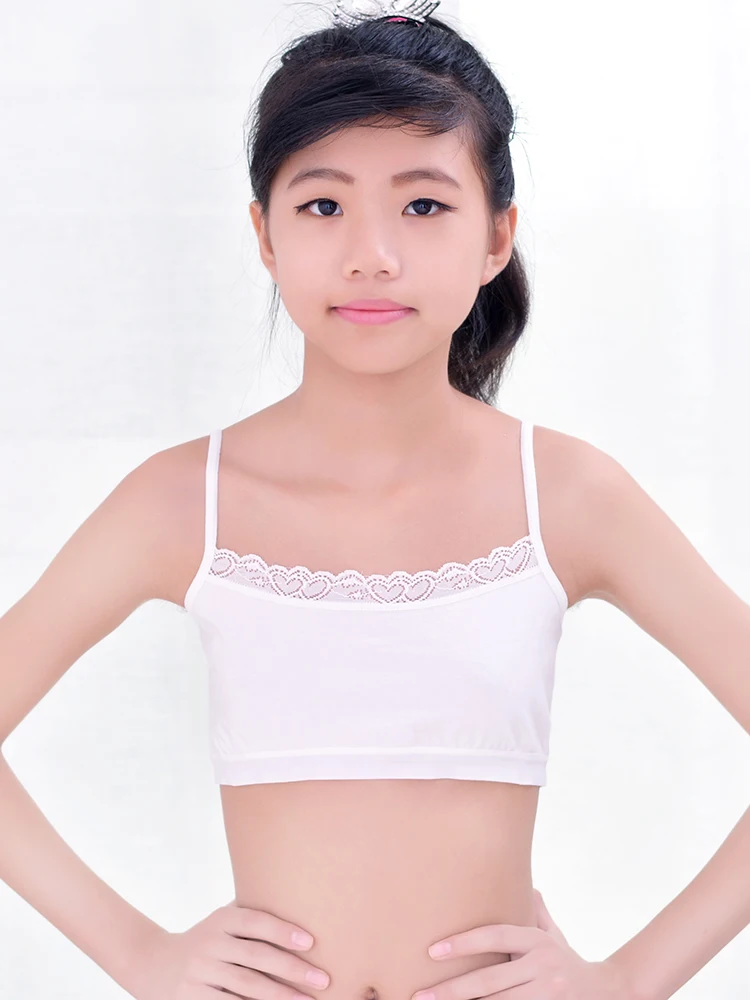 

3Pcs/Lot Cotton Lace Bras for Kids Girls Sport Training Child Underwear Tops 8-14years
