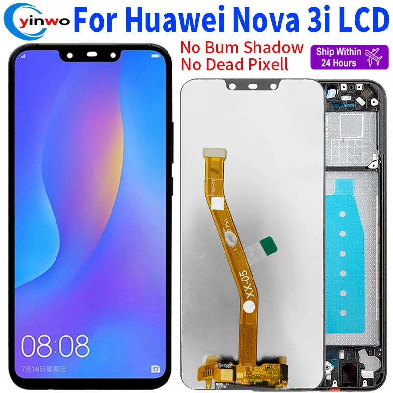 

Оптовая продажа, оригинальный ЖК-дисплей 6,3 дюйма для Huawei Nova 3i / P Smart Plus, сенсорный экран, дигитайзер, запасные части