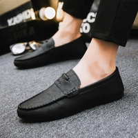 2022 men casual shoes fashion men shoes pu leather mens loafers shoes moccasins slip on mens flats male driving shoes