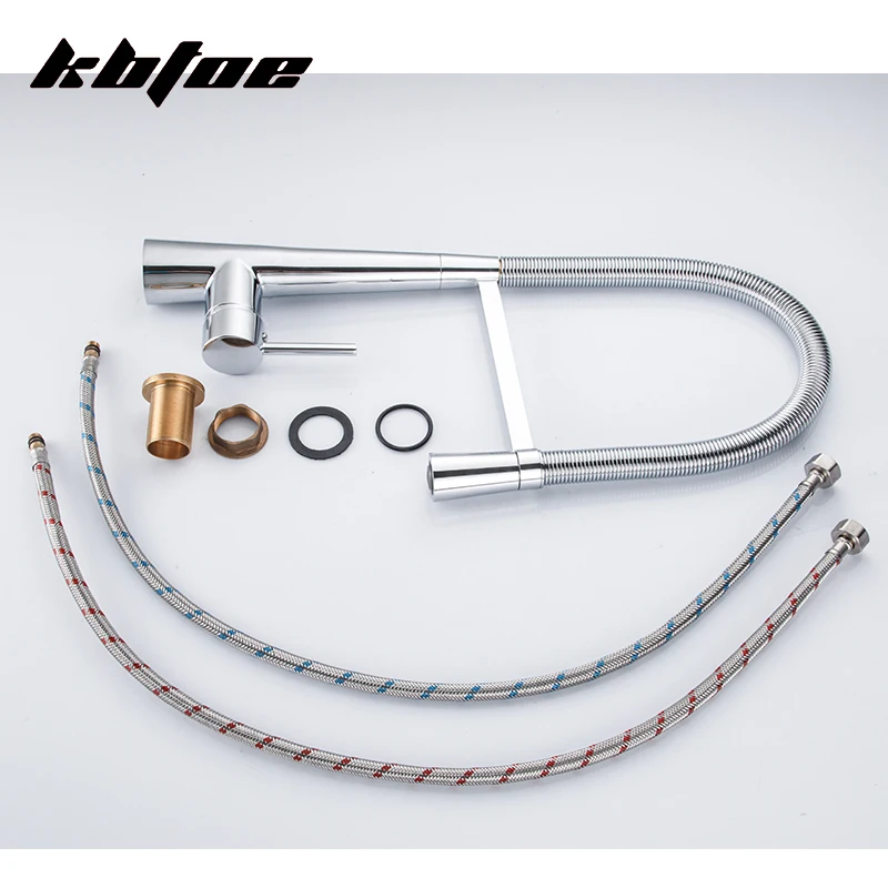 Хромированный кухонный смеситель латунный кран на раковину с поворотом 360