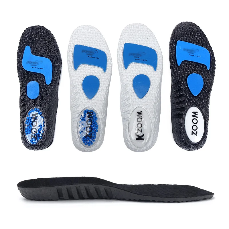 PORON Air Cushion Insole  Sports Support Inserts ZOOM Popcorn Orthopedic Shoe Pad Breathable Shock Absorption Shoe Sole Pads